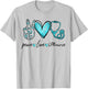 Peace Love LPN Nurse Hand Sign Peace Lovers T-Shirt - T-Shirt | Ash