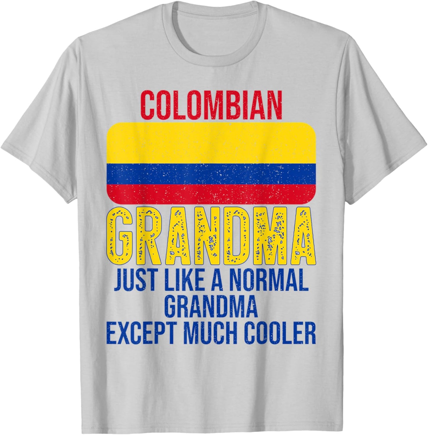 Vintage Colombian Grandma Colombia Flag for Mother's Day T-Shirt - T-Shirt | Ash
