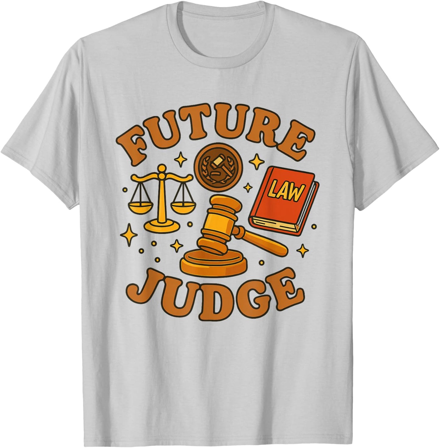 Future Judge Law Student Young Lawyer Justice Kids Career T-Shirt - T-Shirt | Ash