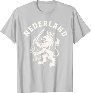 Nederland Netherlands Lion Holland Vintage Orange T-Shirt - T-Shirt | Ash