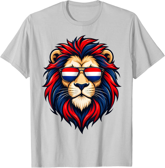 Vintage Nederland Lion Netherlands Flag Dutch Holland Orange T-Shirt - T-Shirt | Ash