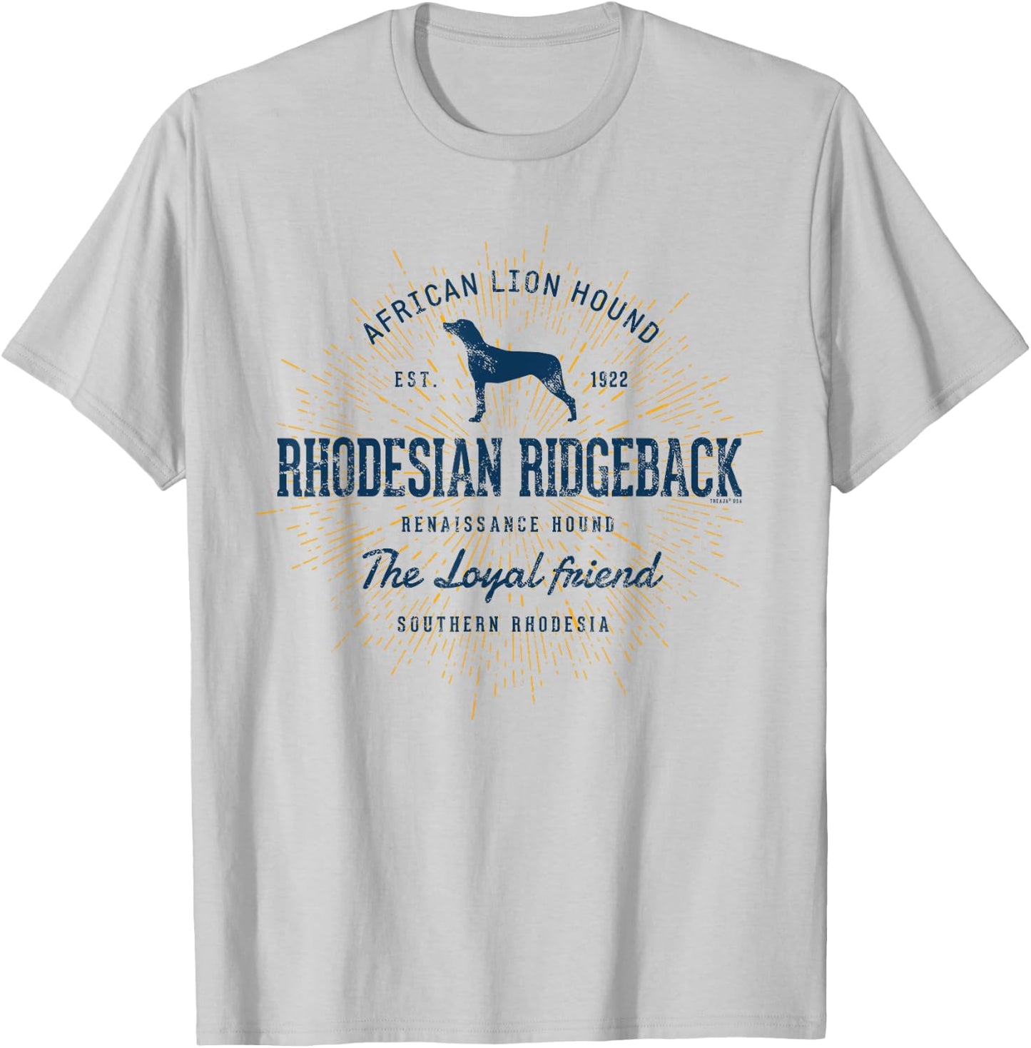 Ridgeback Vintage Rhodesian Ridgeback T-Shirt - T-Shirt | Ash