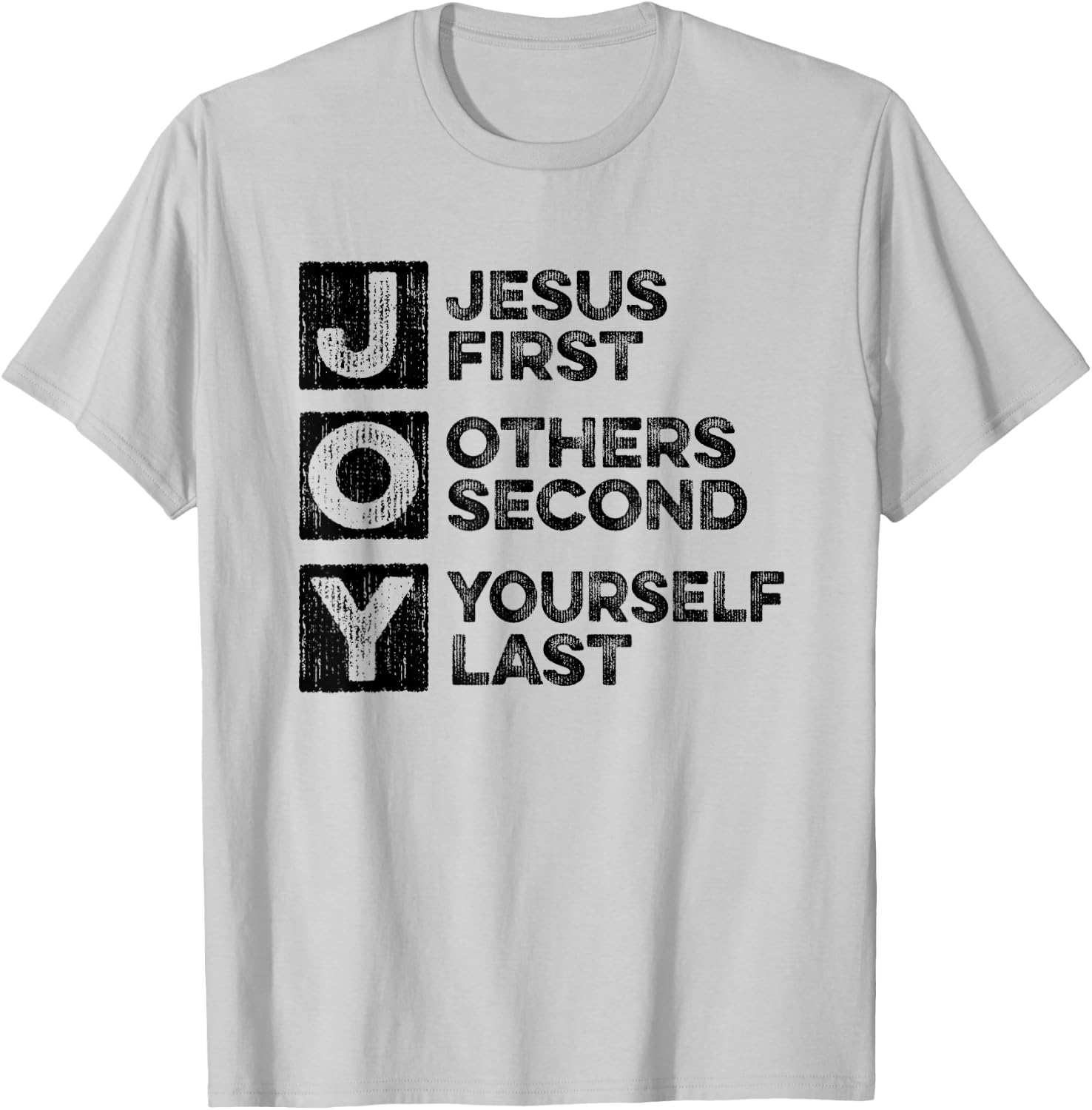 Joy - Jesus First Others Yourself Last Christian Bible Study T-Shirt - T-Shirt | Ash