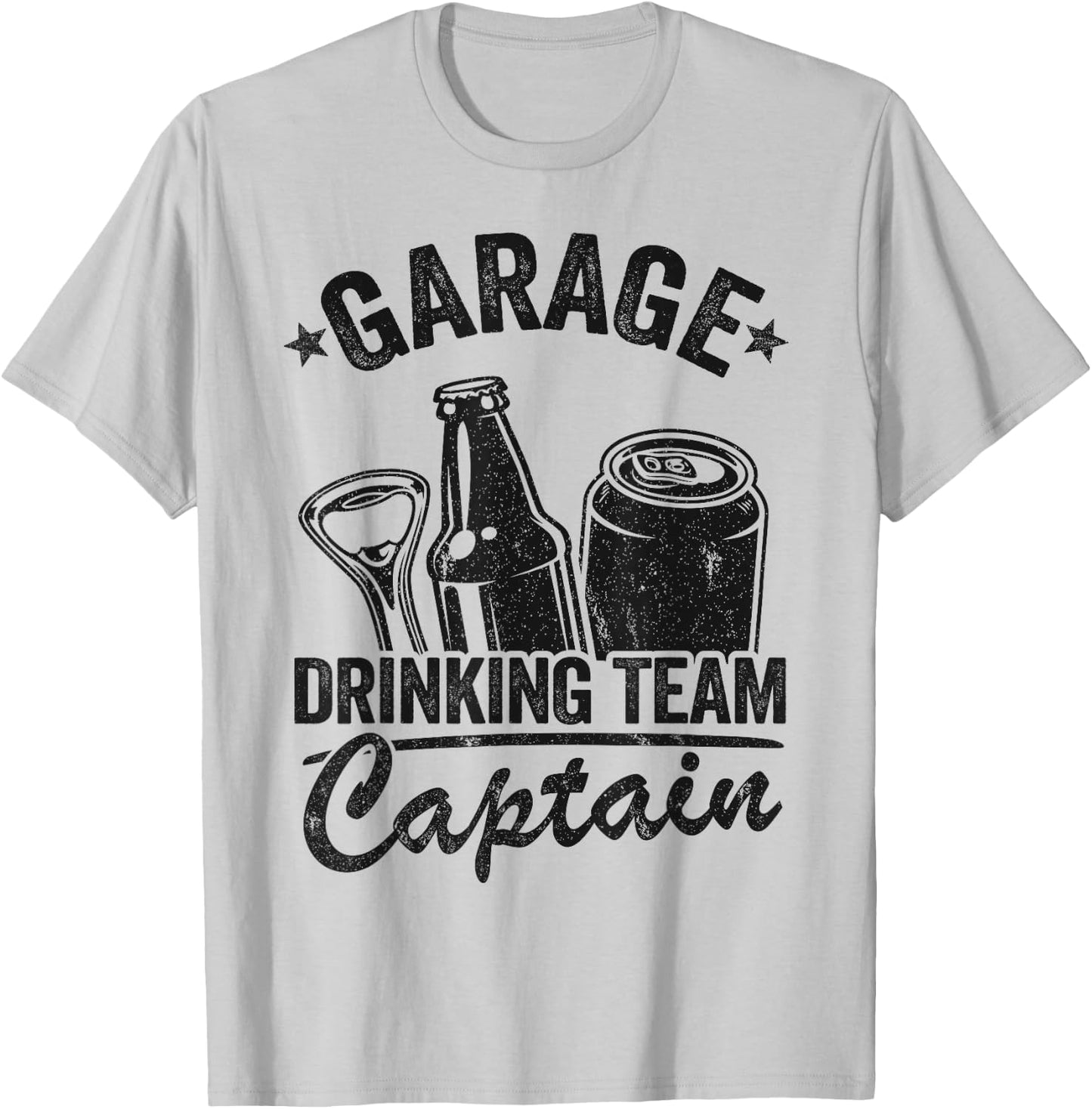 Funny Beer Garage Drinker Garage Drinking Team Captain T-Shirt - T-Shirt | Ash