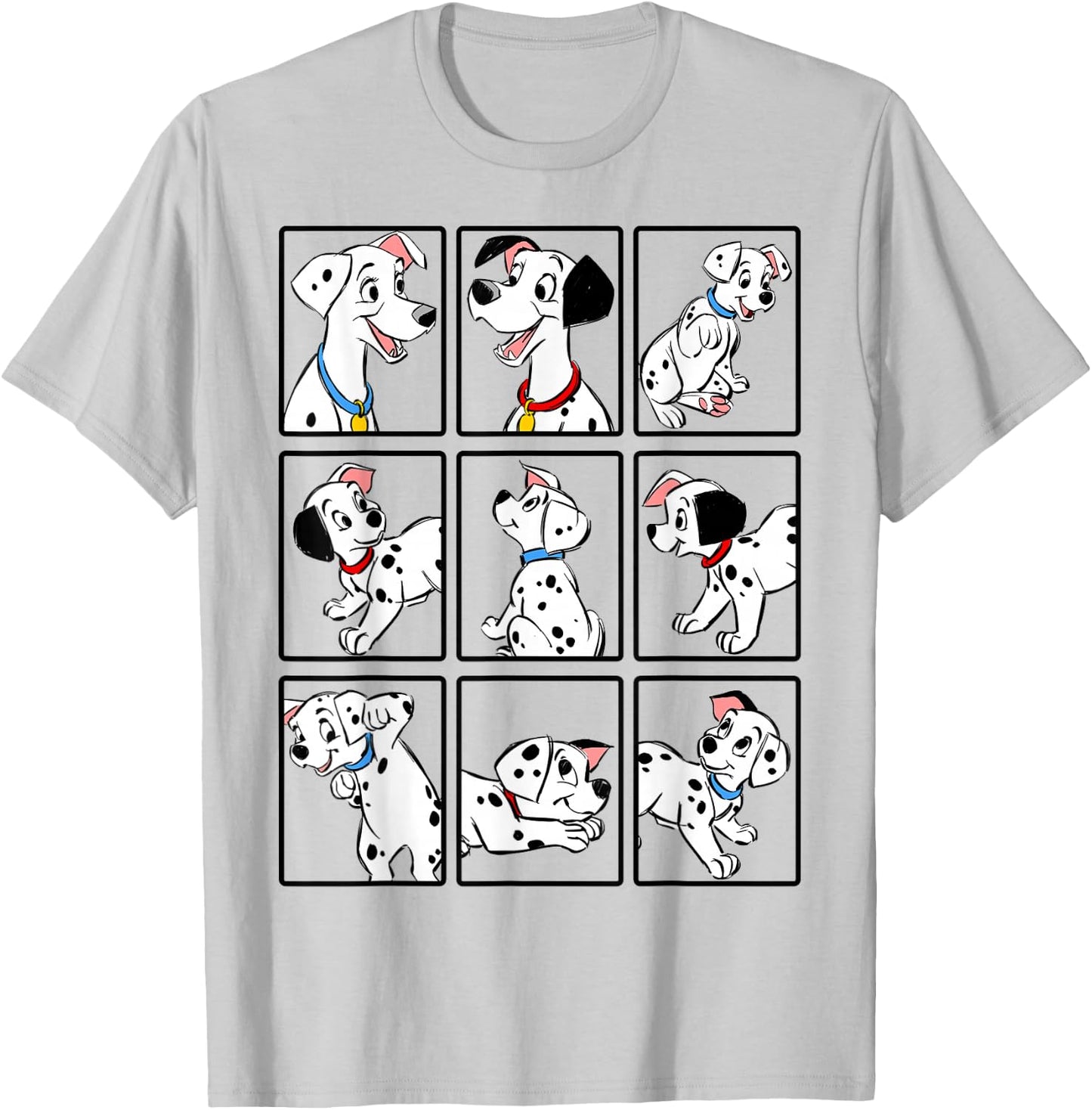 Disney 101 Dalmatians Puppy Group Shot Portrait Boxes T-Shirt - T-Shirt | Ash