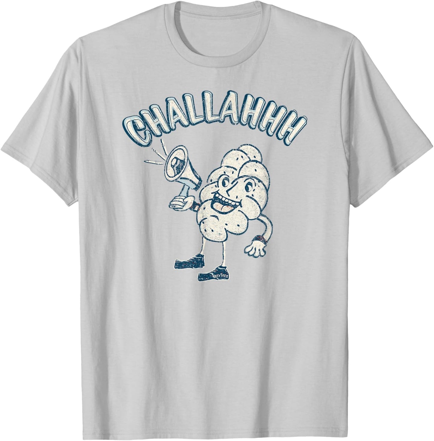 Challah Man - Retro Holiday Character - Funny Vintage T-Shirt - T-Shirt | Ash