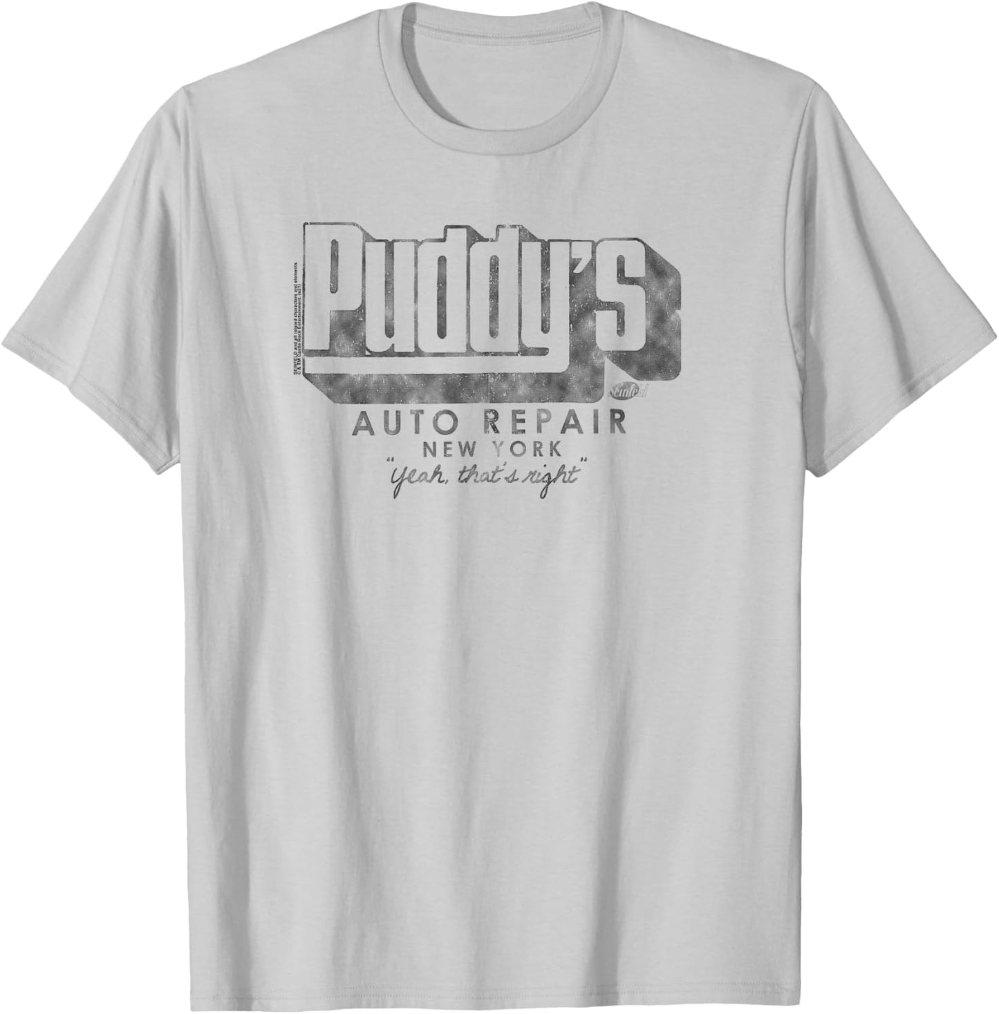 Seinfeld Puddy's Auto Repair New York Funny 90's TV Show T-Shirt - T-Shirt | Ash