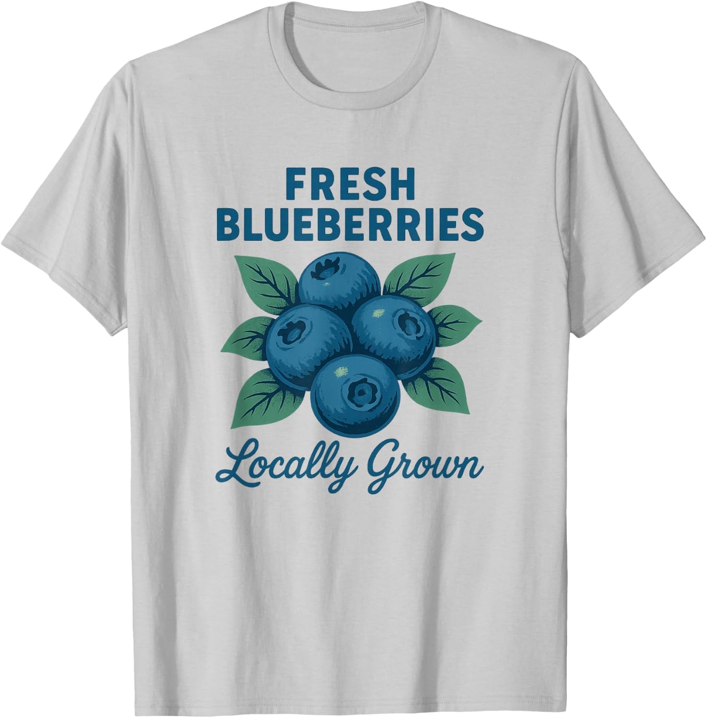 Fresh Blueberries, Vintage Fruit Advertisement T-Shirt - T-Shirt | Ash