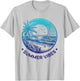 Summer Vibes Tropical Retro Beach Sunset Palm Trees T-Shirt - T-Shirt | Ash