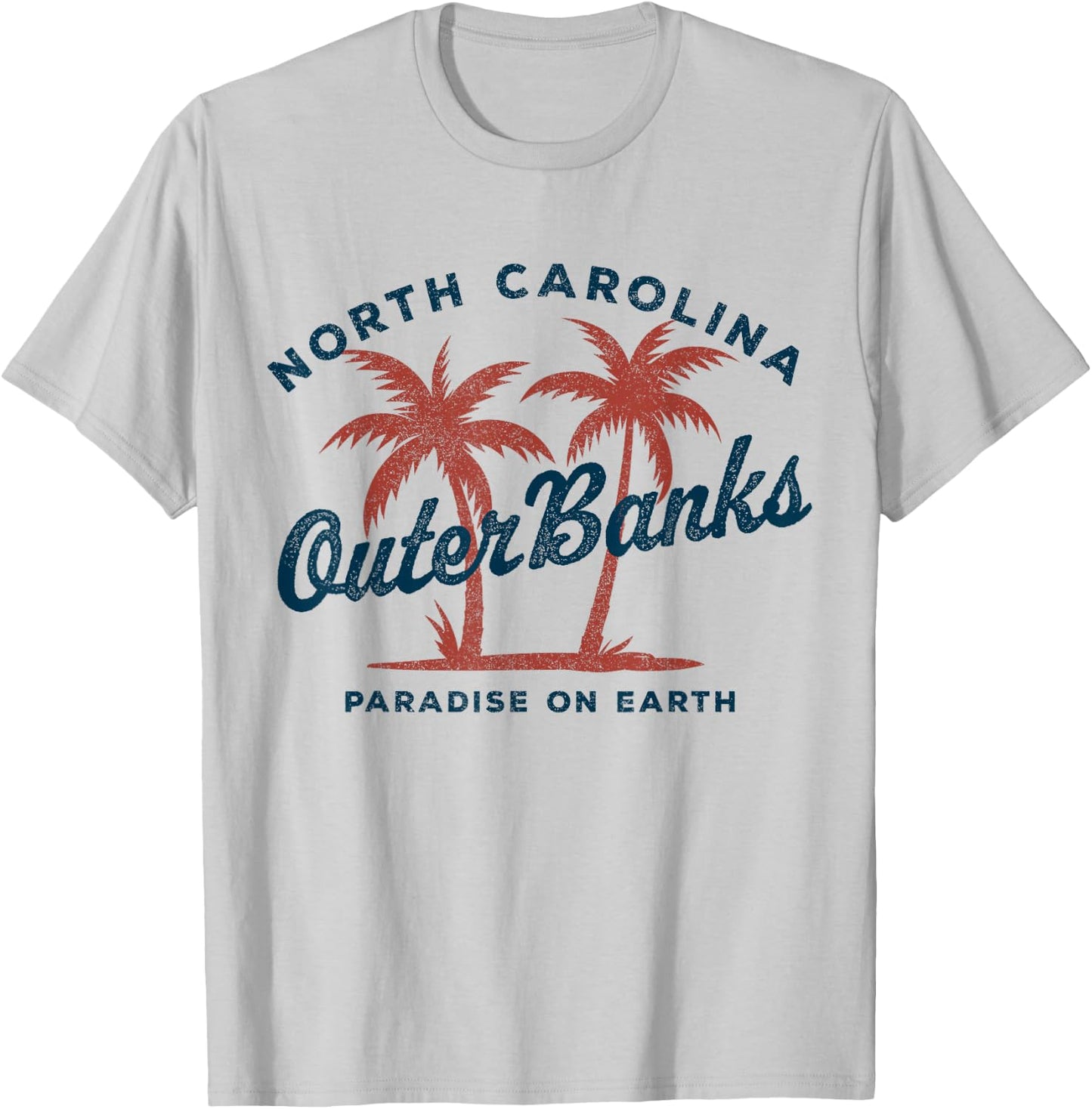 Retro Outer Banks Est 1587 OBX North Carolina NC Vintage T-Shirt - T-Shirt | Ash