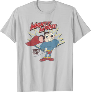 Mighty Mouse 1942 T-Shirt - T-Shirt | Ash