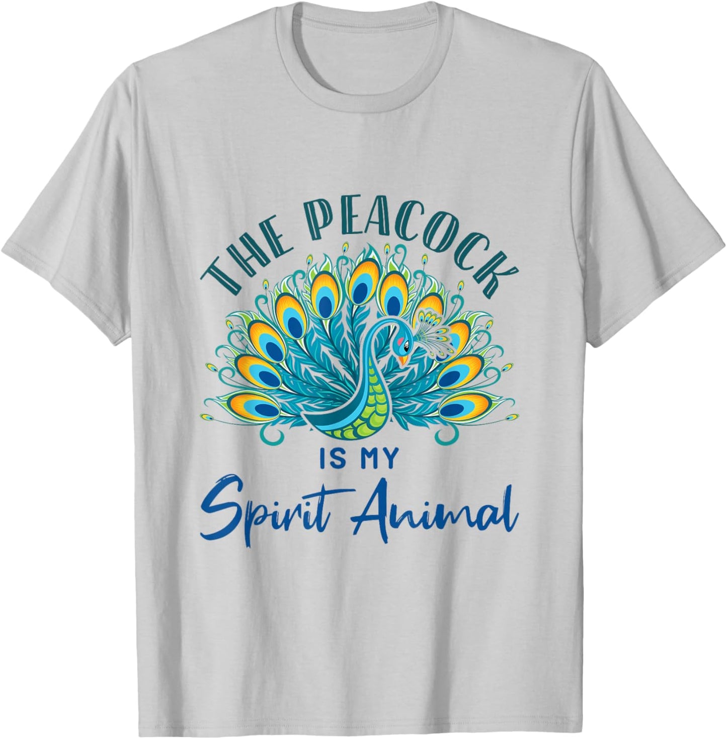 Peacock Lover Spirit Animal Birds T-Shirt - T-Shirt | Ash