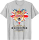 London Idea For Kids With Union Jack UK Flag & Corgi T-Shirt - T-Shirt | Ash