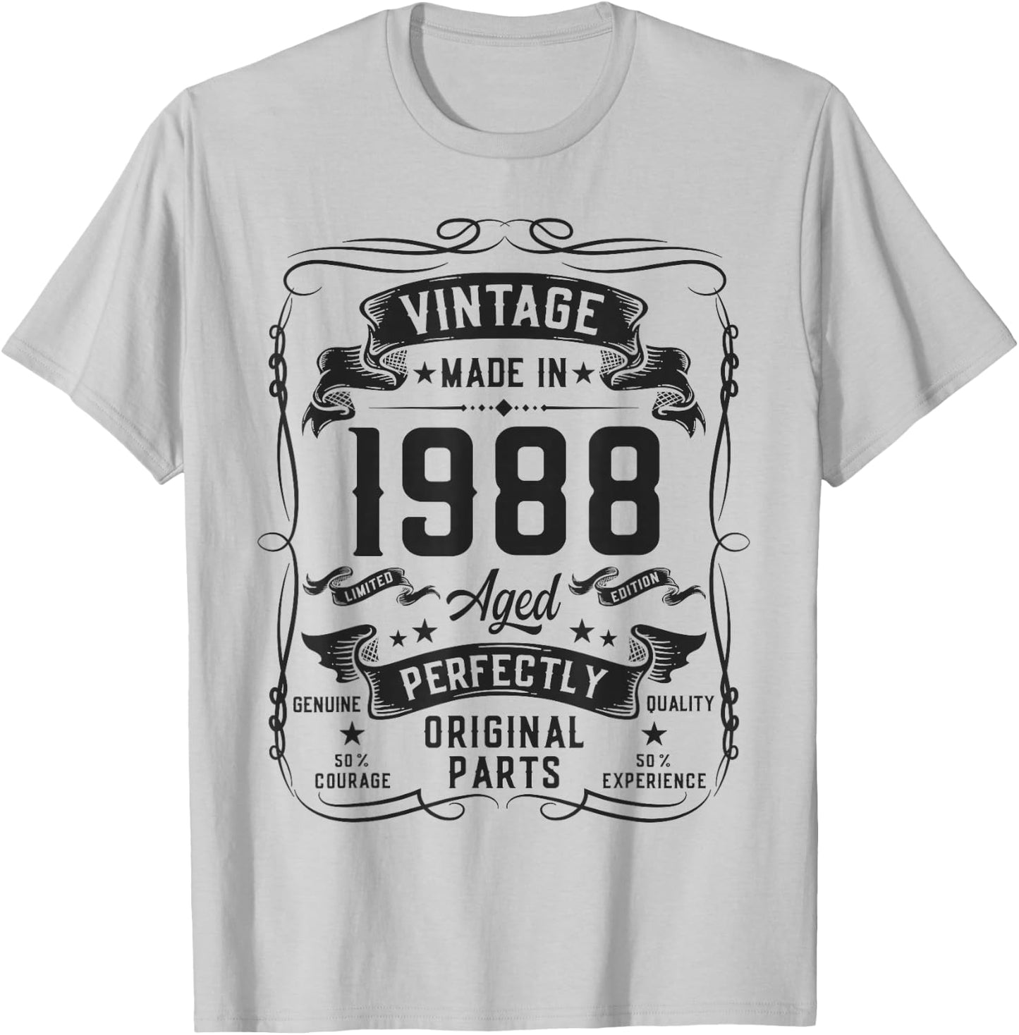 Vintage 1988 38yr 38th Birthday Gifts 38 Years Old T-Shirt - T-Shirt | Ash