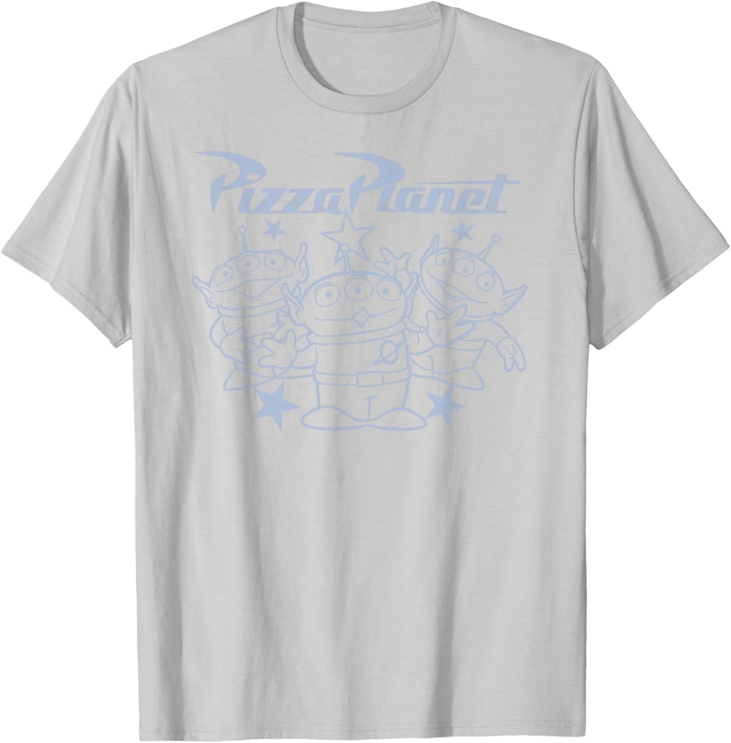 Disney Pixar Toy Story Aliens Pizza Planet Line Art T-Shirt - T-Shirt | Ash