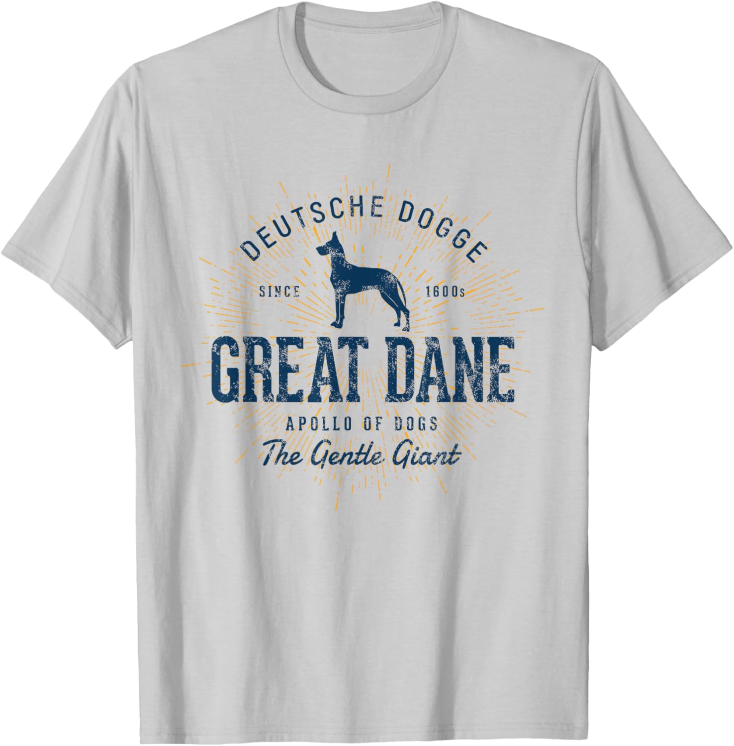 Vintage Great Dane Retro T-Shirt - T-Shirt | Ash