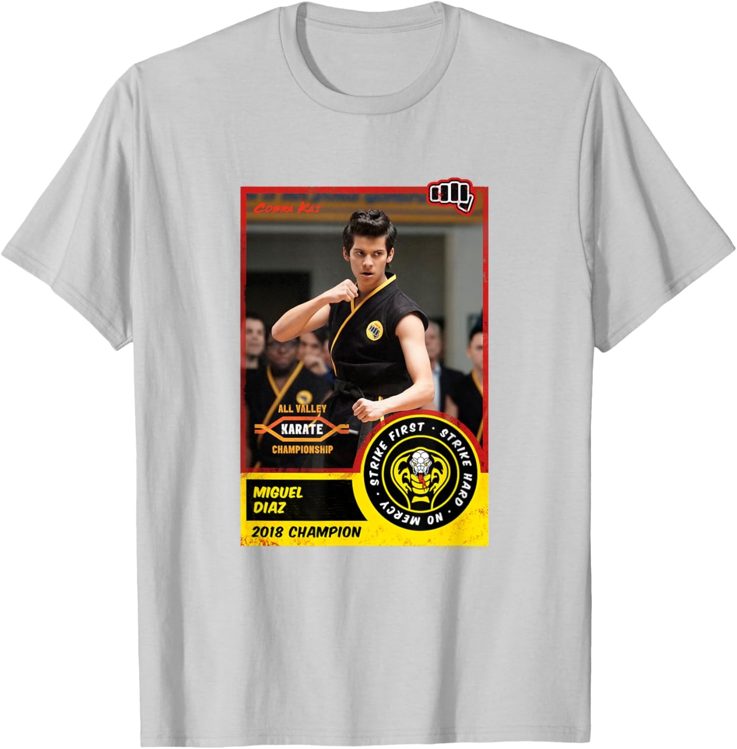 Cobra Kai Miguel Diaz Champion Card T-Shirt - T-Shirt | Ash