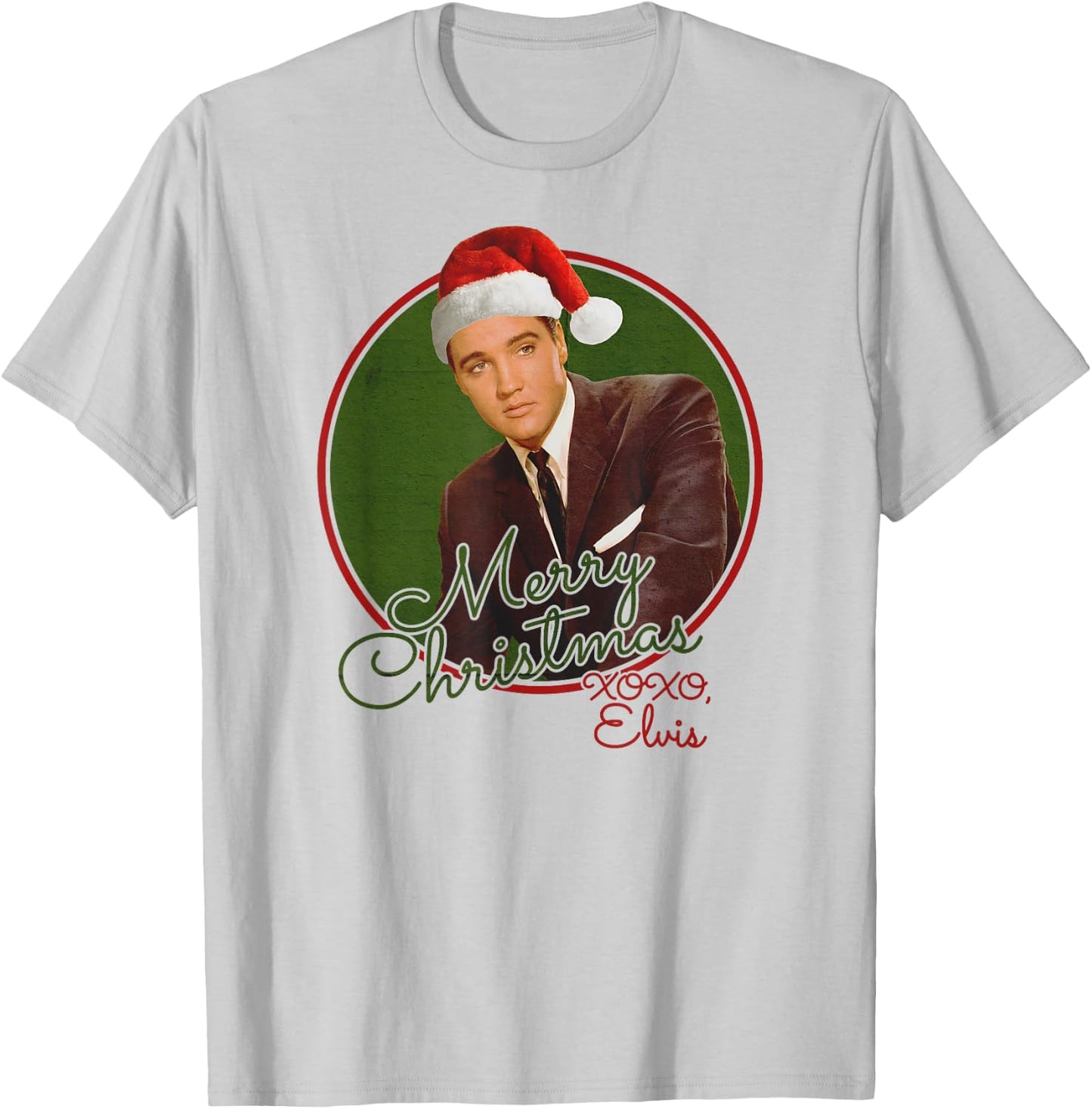 Elvis Presley Official Merry Christmas XOXO, Elvis! T-Shirt - T-Shirt | Ash