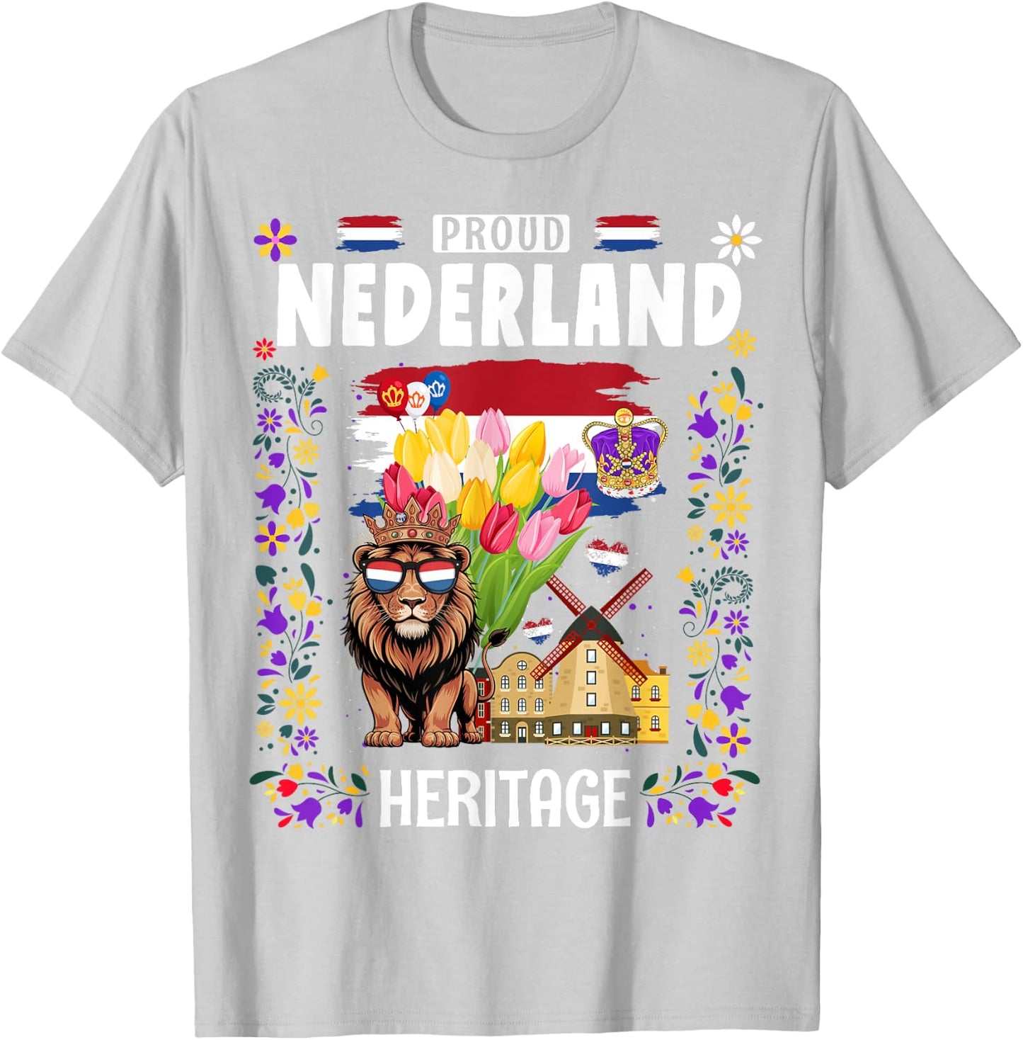 Nederland Flag Outfit Idea For Kids & Koningsdag King’s Day T-Shirt - T-Shirt | Ash