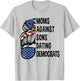 Mom Against Sons Dating Democrats - Messy Bun America Flag T-Shirt - T-Shirt | Ash