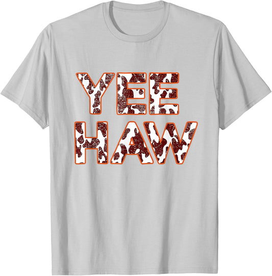 Yee Haw Howdy Rodeo Southern Cowgirl Yeehaw Women Girls T-Shirt - T-Shirt | Ash