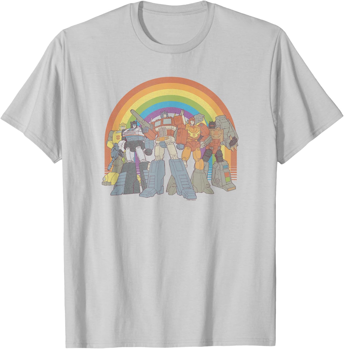 Transformers Pride Rainbow Heroes Unite T-Shirt - T-Shirt | Ash