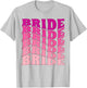 Bride Bachelorette Party Wedding Bridal, Retro Groovy Bride T-Shirt - T-Shirt | Ash