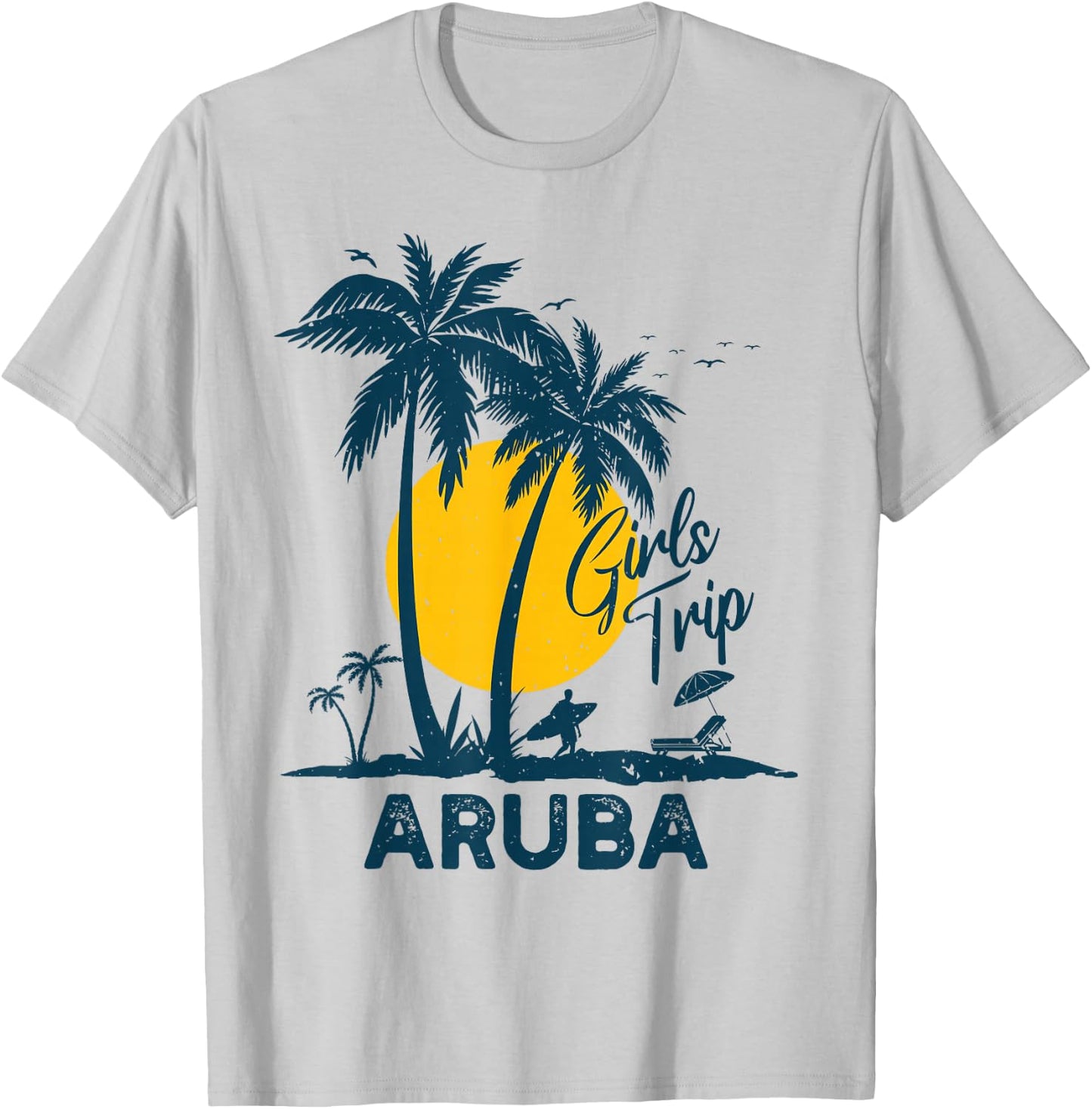 Aruba Girls Trip 2026 Family Vacation T-Shirt - T-Shirt | Ash