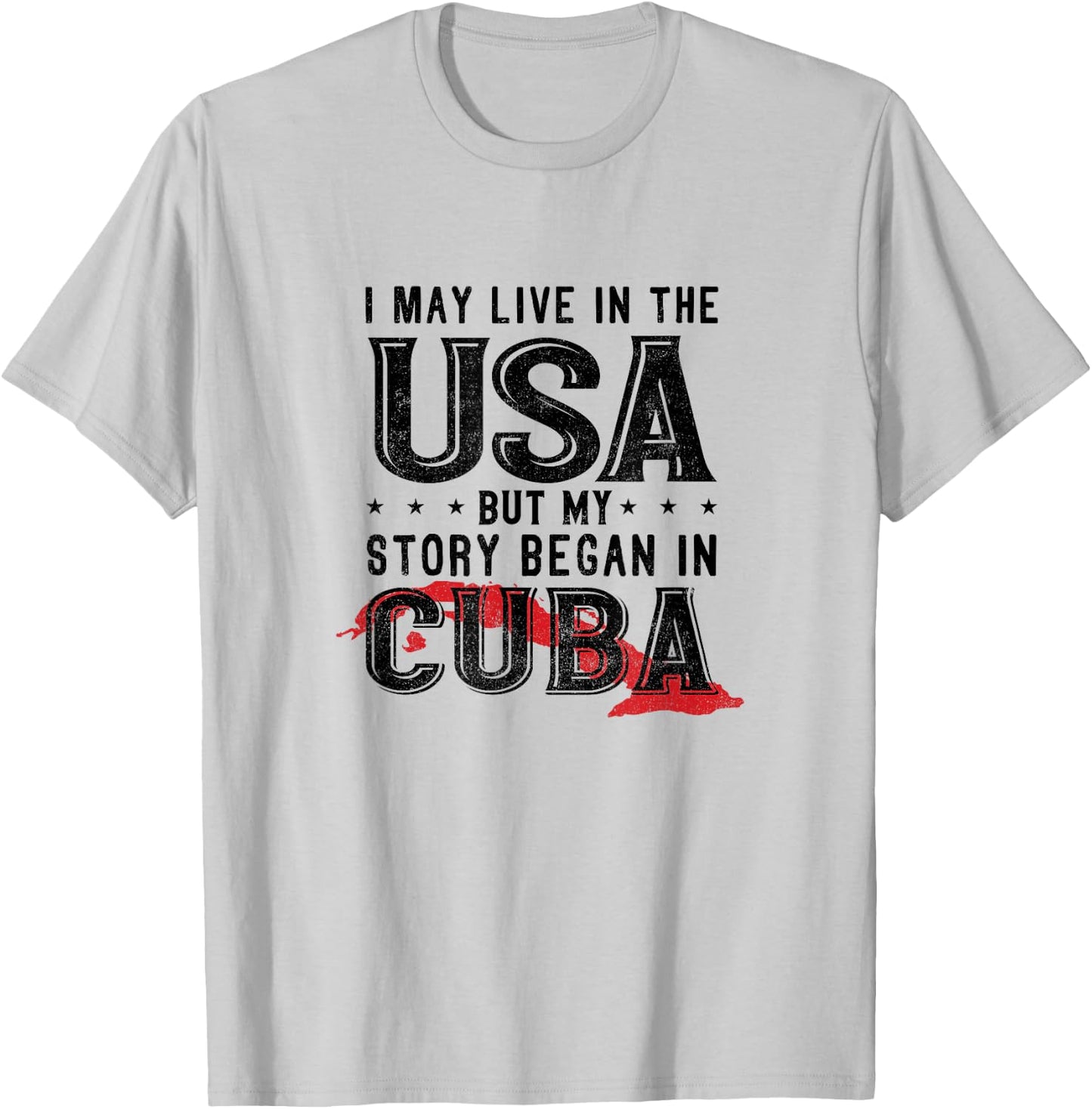 Funny Cuba Lover Graphic Men Kids Cuban T-Shirt - T-Shirt | Ash