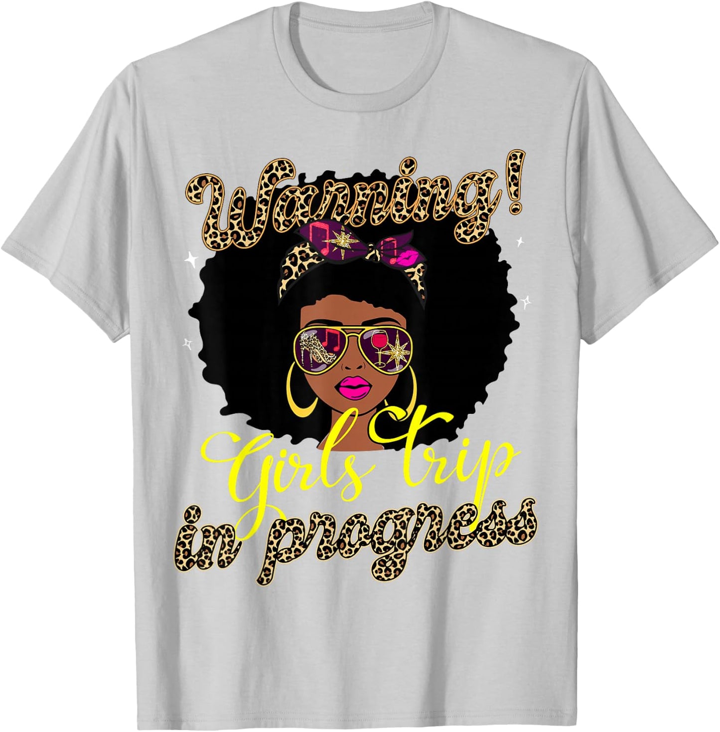 Girls Weekend Vacation Squad Warning Girls Trip In Progress T-Shirt - T-Shirt | Ash