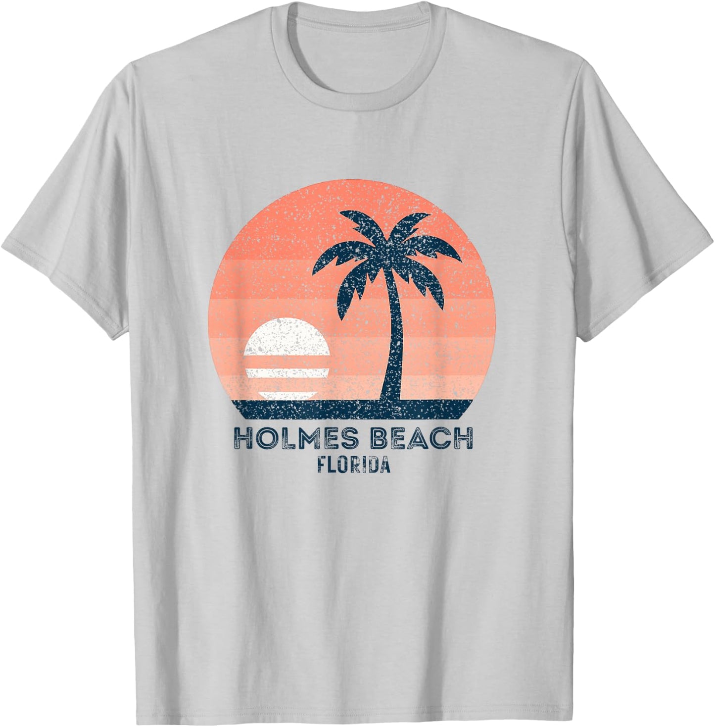 Holmes Beach Florida Retro Vintage Souvenir Gift T-Shirt - T-Shirt | Ash