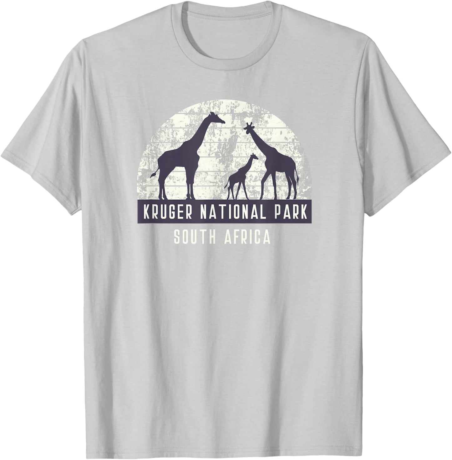 Men's Giraffe South African Safari National Park T Shirt T-Shirt - T-Shirt | Ash