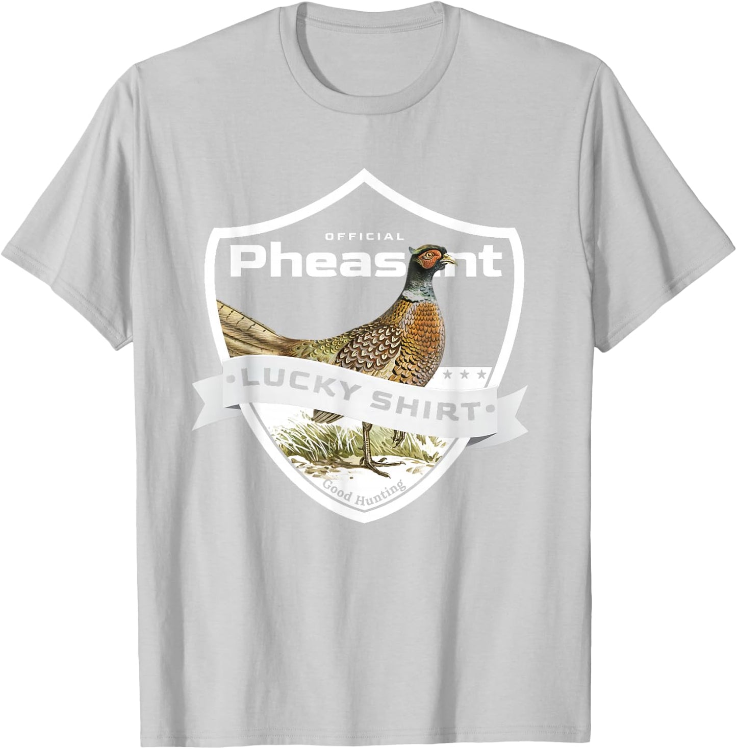 Pheasant Hunter Lucky Charm as Pheasant Hunting Vest T-Shirt - T-Shirt | Ash