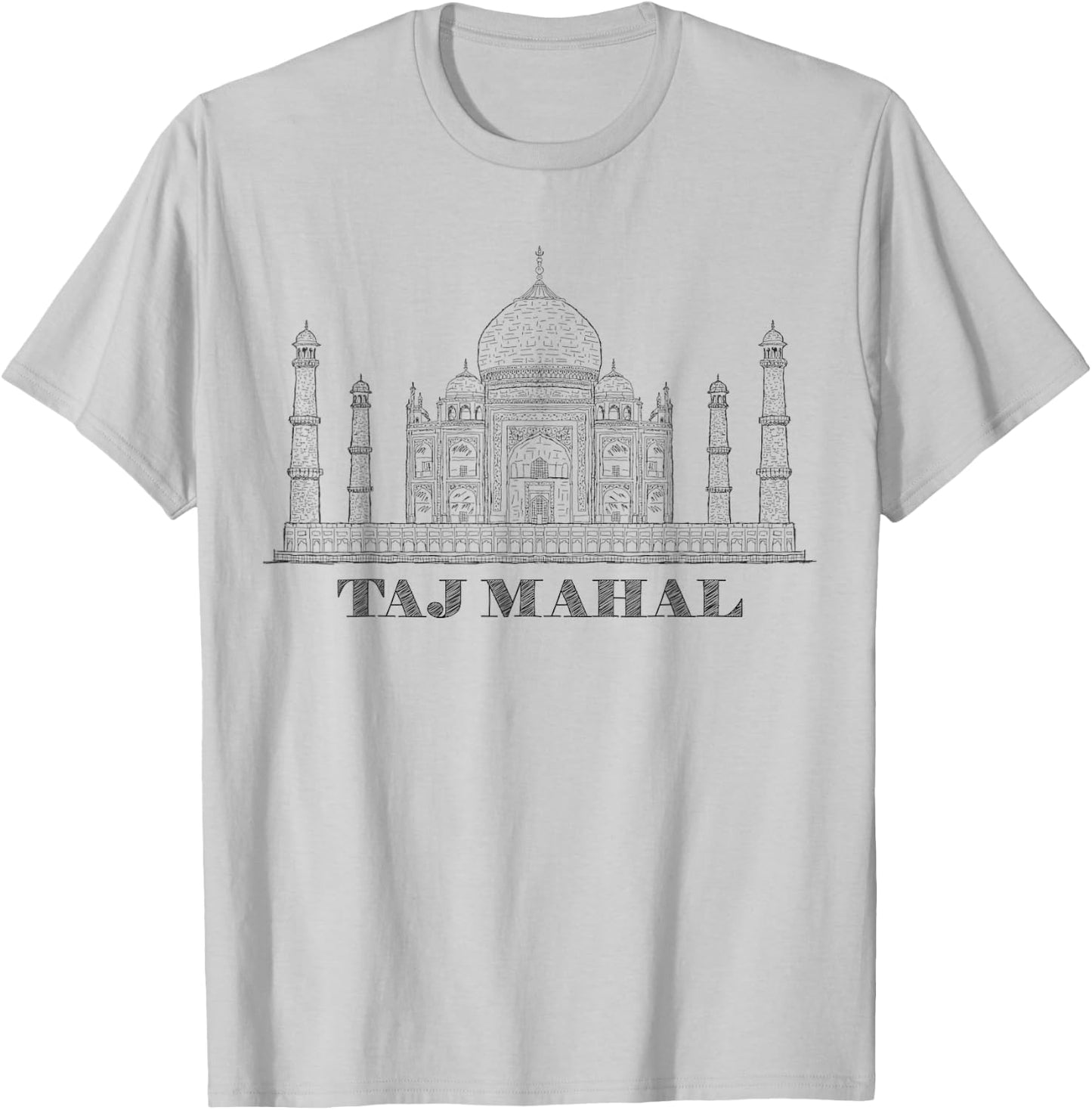 India Shirt Taj Mahal Mausoleum Mandala Shirt T-Shirt - T-Shirt | Ash