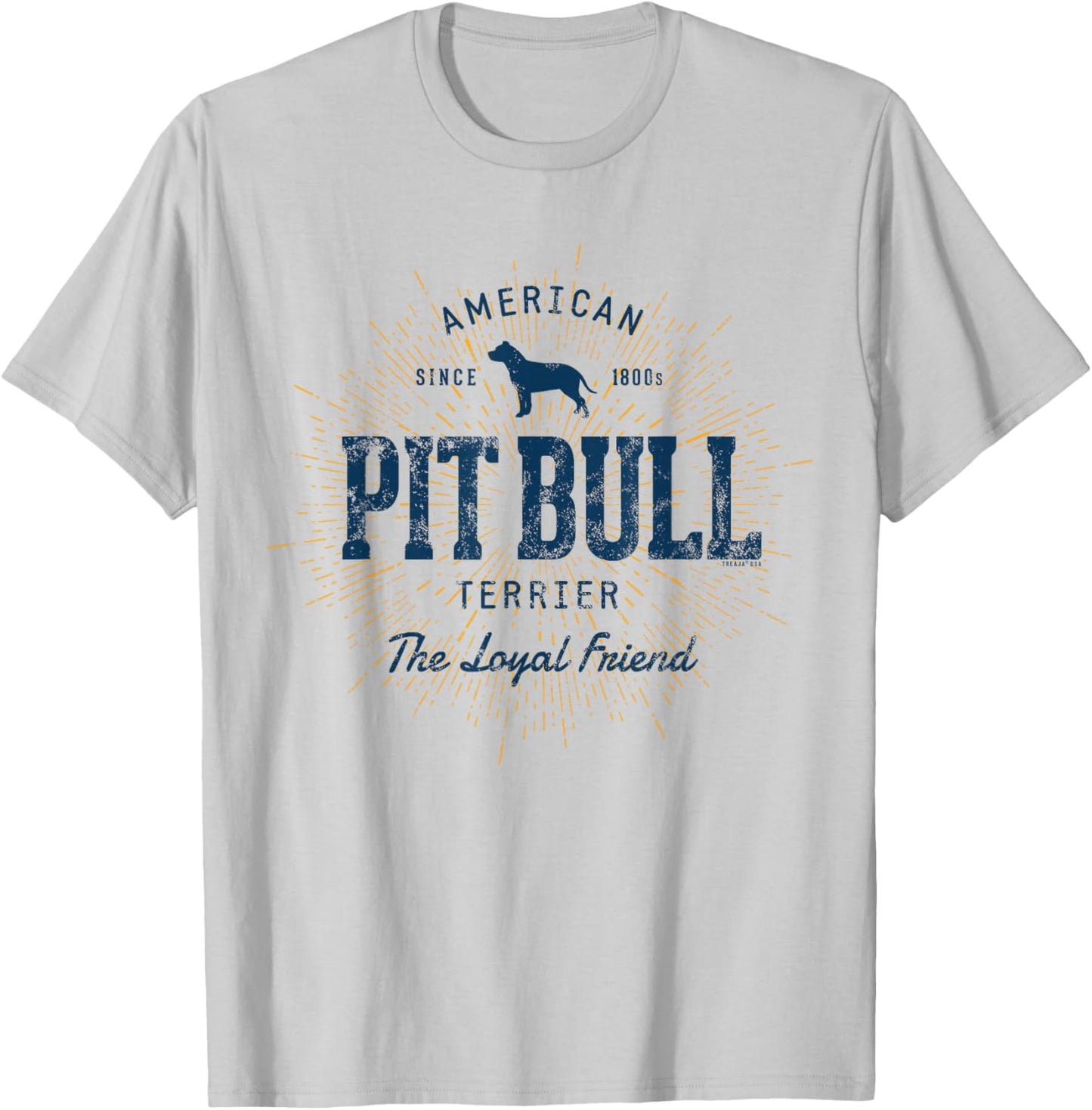 Pit Bull Vintage American Pit Bull Terrier T-Shirt - T-Shirt | Ash