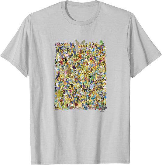 The Simpsons All The Characters T-Shirt - T-Shirt | Ash