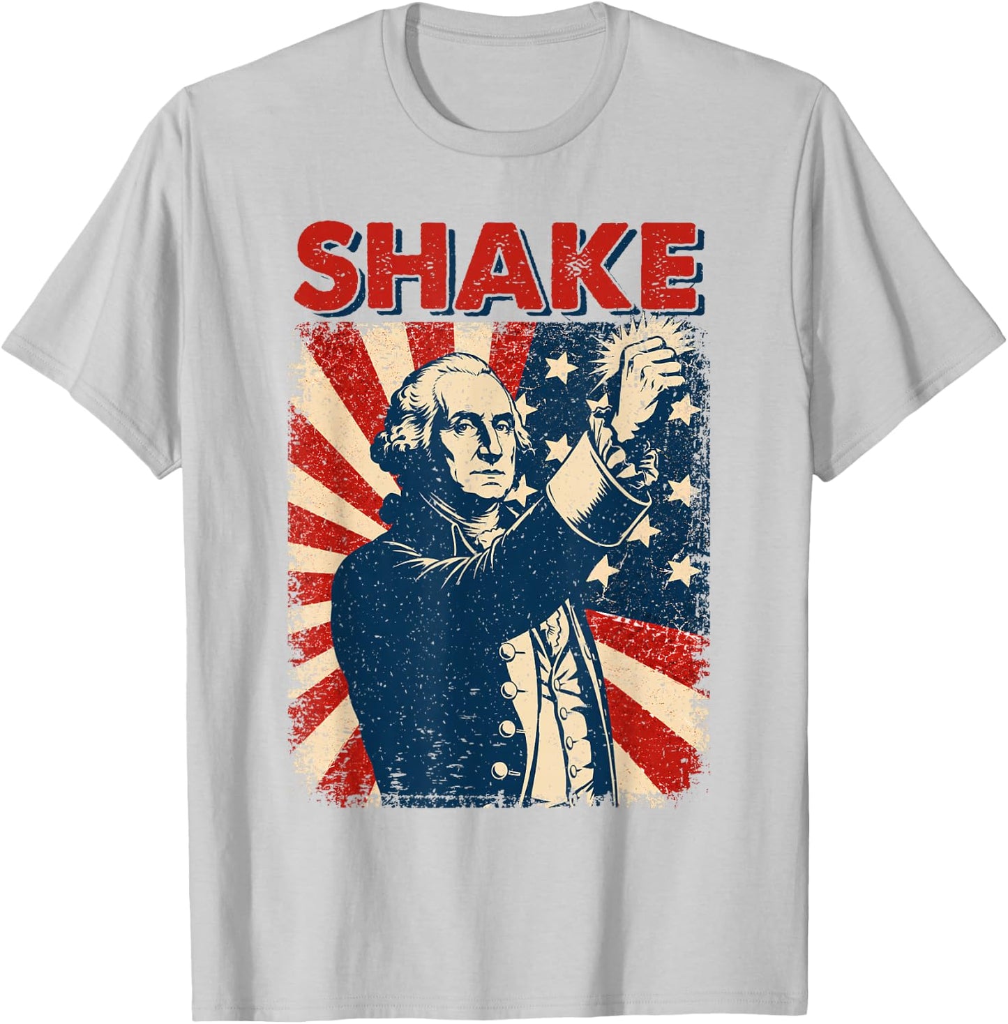 Funny Shake Matching Couples 4th of July Joke Men Women T-Shirt - T-Shirt | Ash