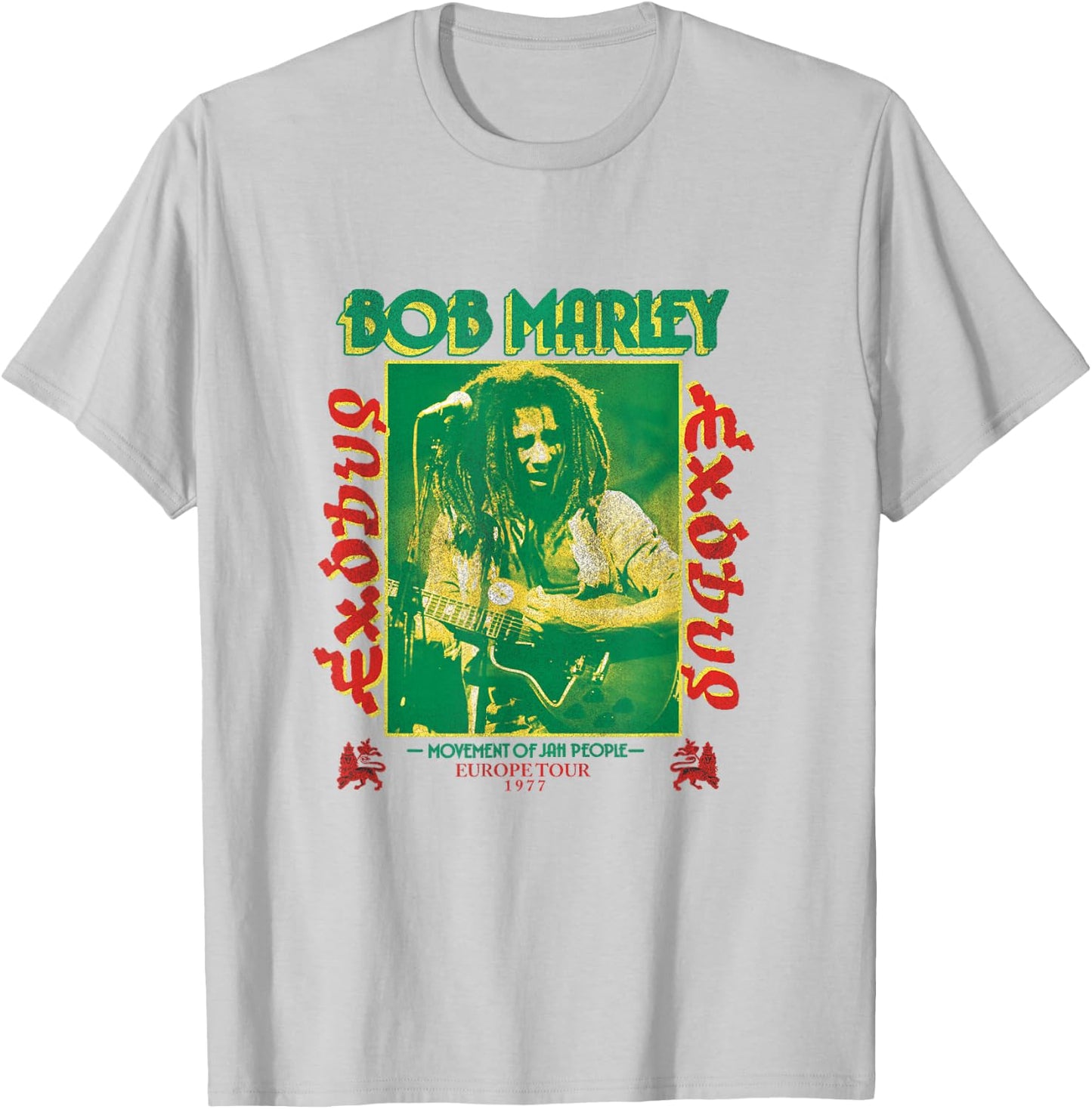 Bob Marley Exodus Movement of Jah People Guitar White Small T-Shirt - T-Shirt | Ash