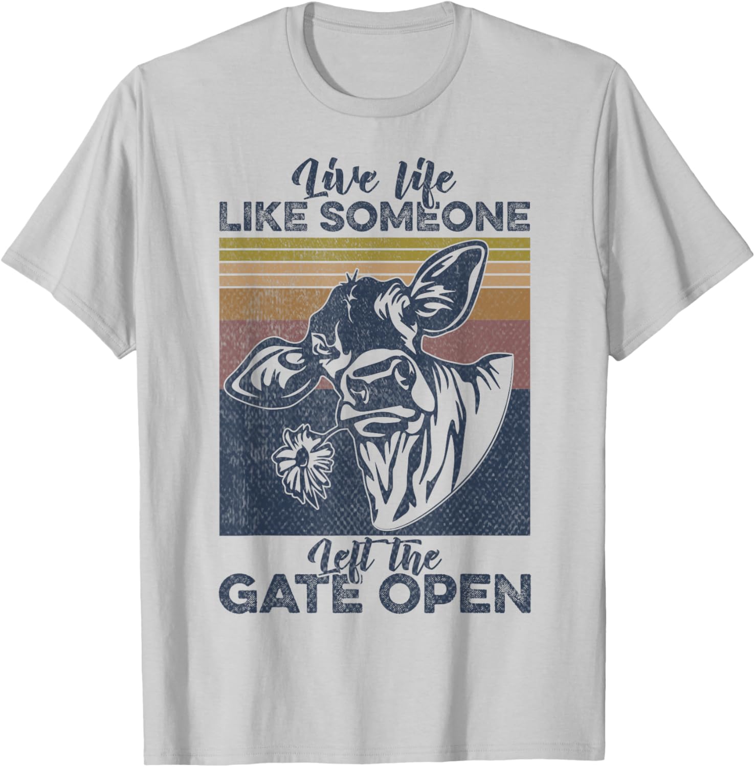 Moo Live-Life Like Someone Left the Gate Open Hay Girl T-Shirt - T-Shirt | Ash