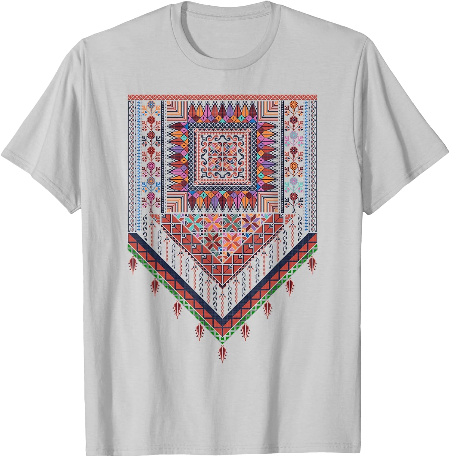 Palestine Trational Women Girls Palestinian Woman Thobe Thob T-Shirt - T-Shirt | Ash