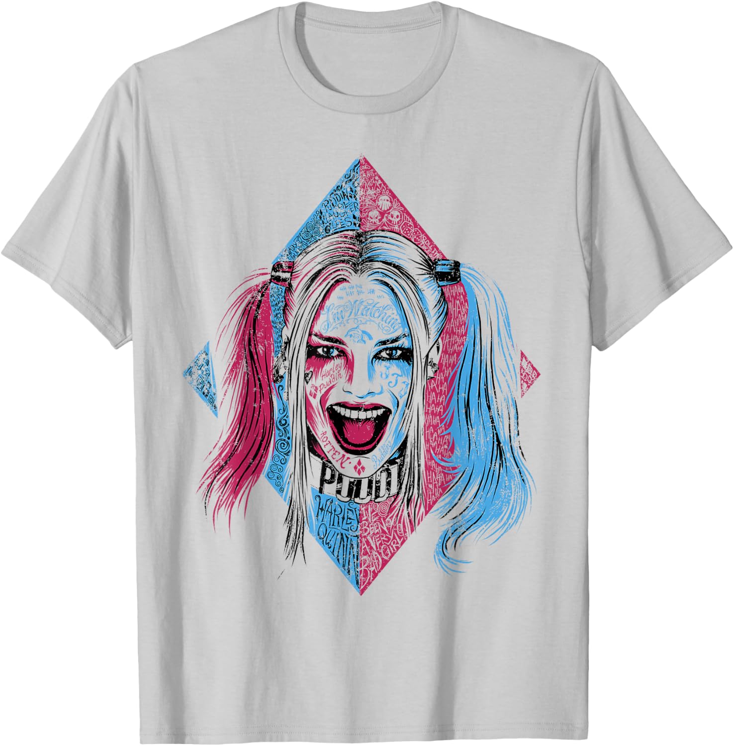 DC Suicide Squad Harley Quinn Lil Face T-Shirt - T-Shirt | Ash