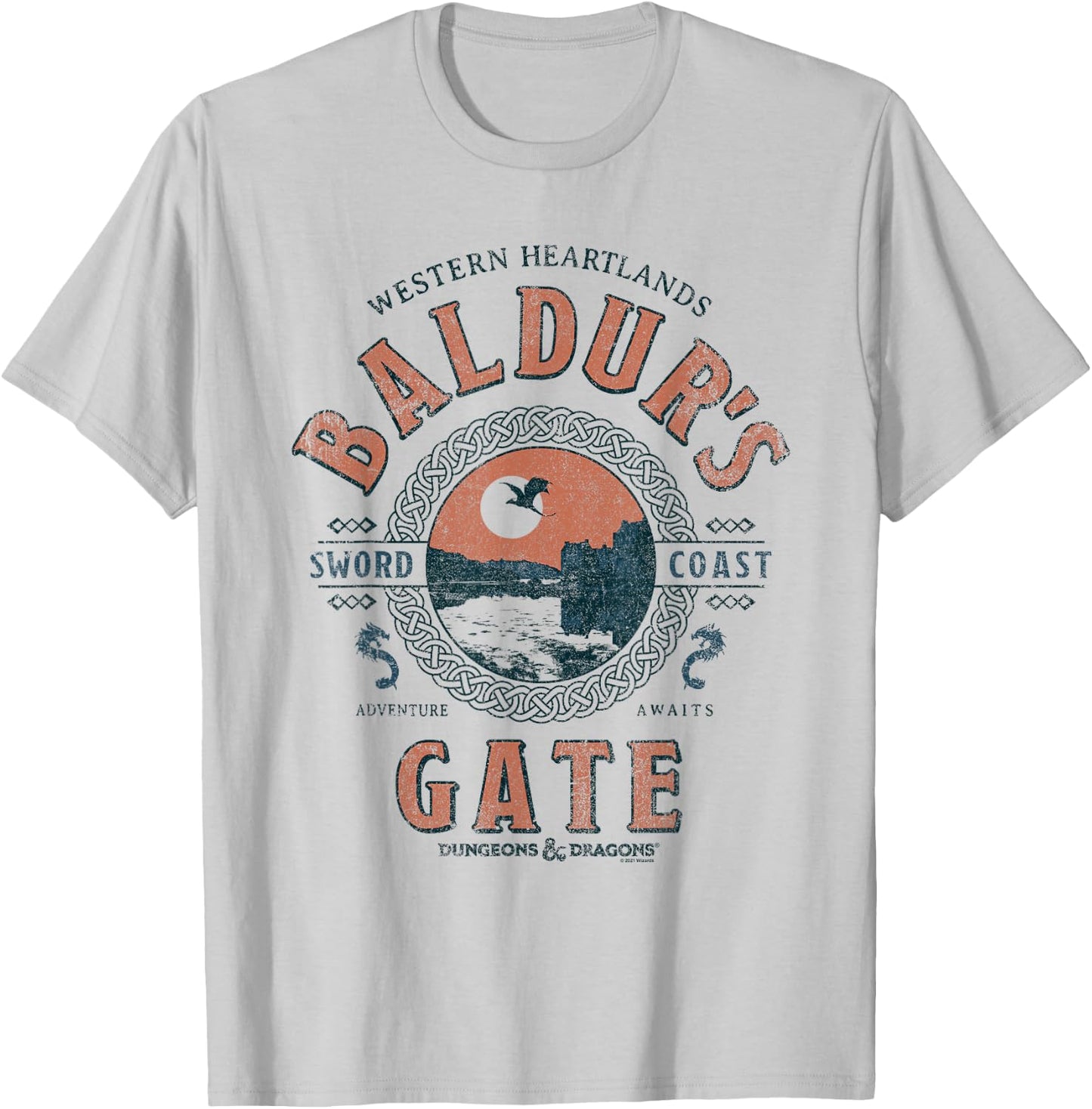 Dungeons & Dragons Adventure Awaits at Baldur's Gate T-Shirt - T-Shirt | Ash