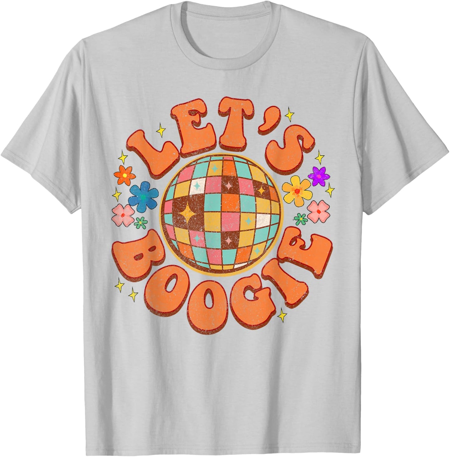 Let's Boogie Bridesmaid Bride Babe Disco Bachelorette Party T-Shirt - T-Shirt | Ash