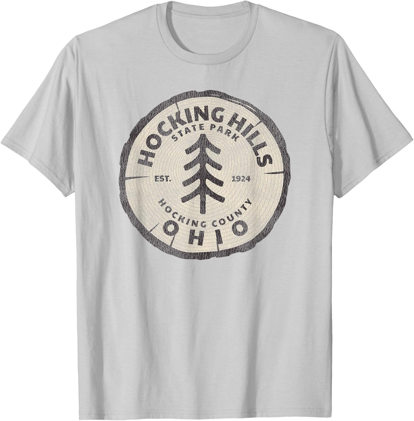 Retro Hocking Hills State Park Souvenir T-Shirt - T-Shirt | Ash