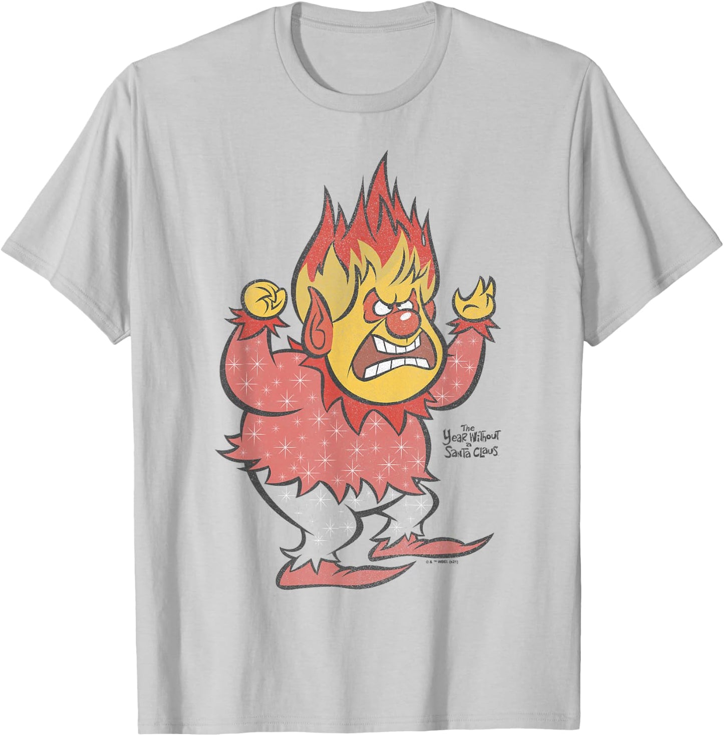 The Year Without A Santa Claus Heat Miser Portrait T-Shirt - T-Shirt | Ash