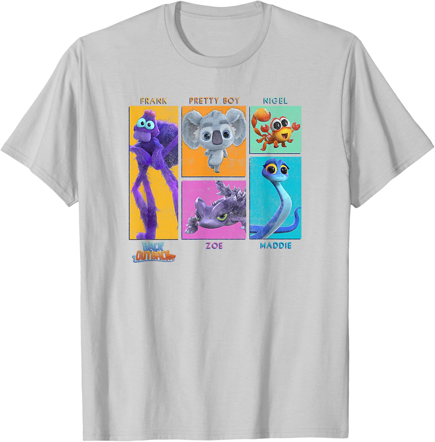 Back to The Outback Character Panels T-Shirt - T-Shirt | Ash