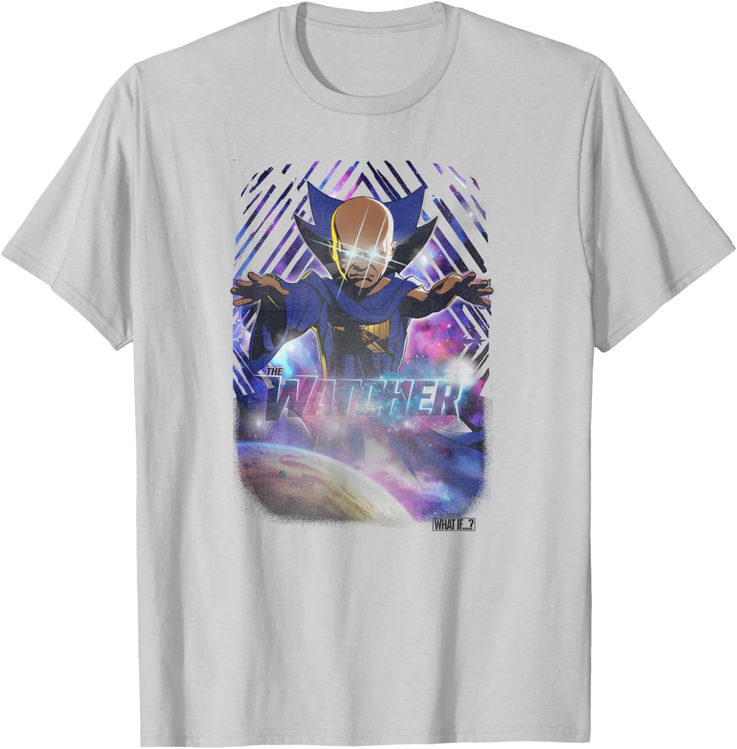 Marvel What If The Watcher Galactic Pattern Poster T-Shirt - T-Shirt | Ash