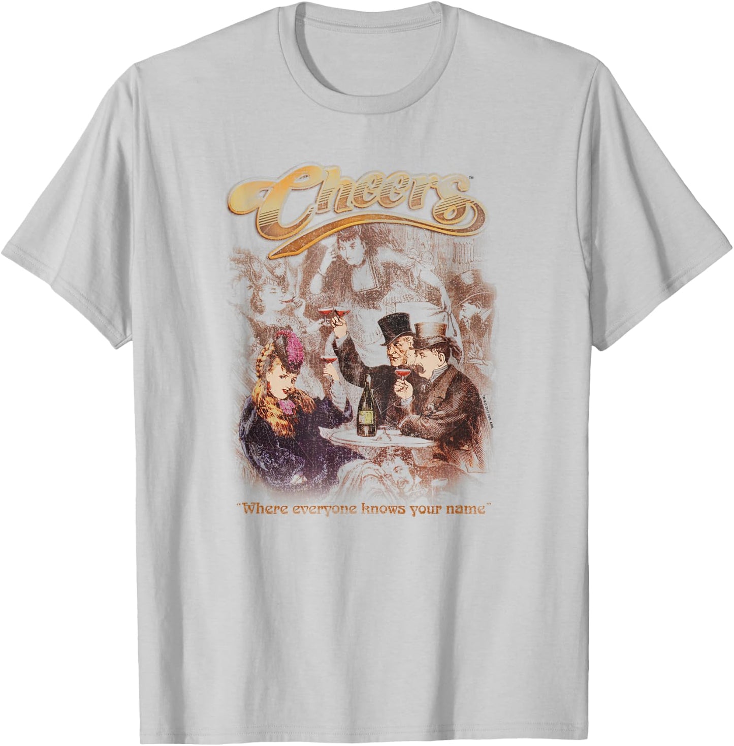 Cheers Here Here T-Shirt - T-Shirt | Ash