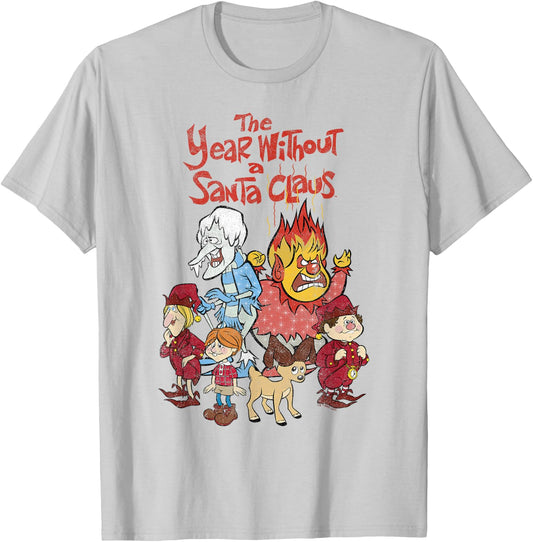 The Year Without A Santa Claus Group Shot Logo T-Shirt - T-Shirt | Ash