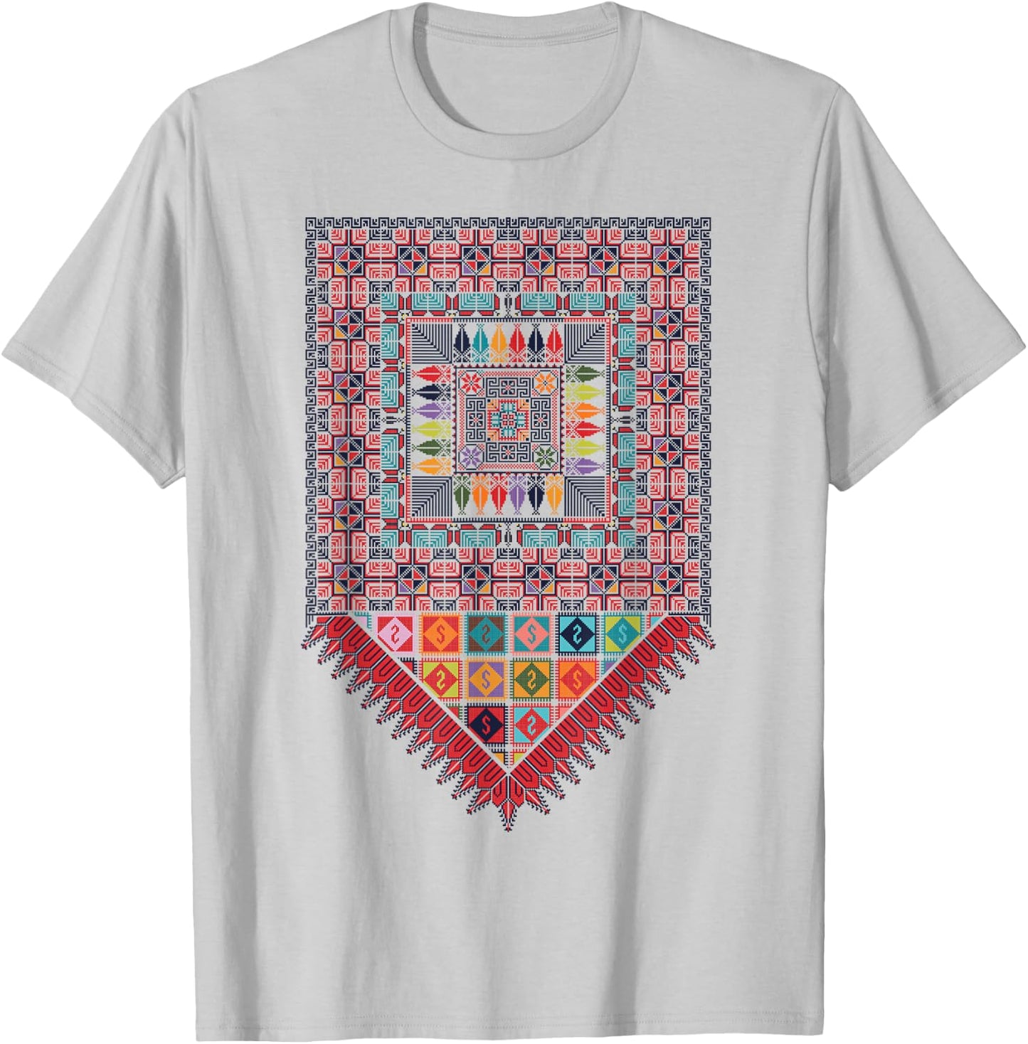 Palestine Women Arabic Girls Islamic Folklore Thobe T-Shirt - T-Shirt | Ash